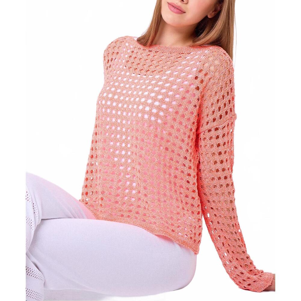 NEW FRENCH KYSS crochet top in apricot